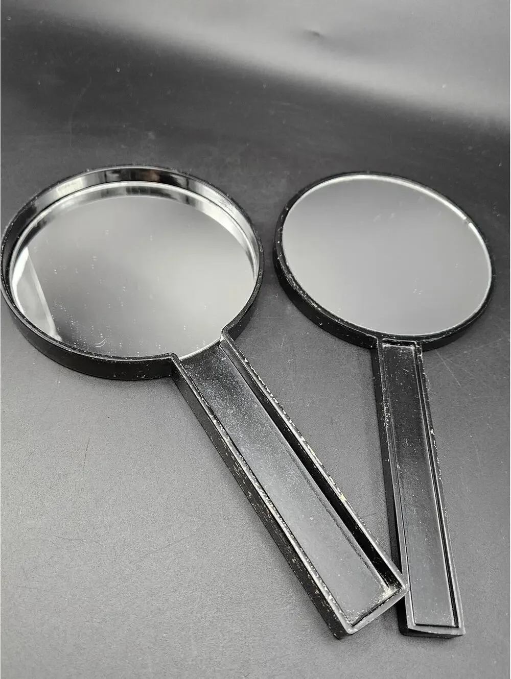 Vtg Smithsonian Japan Nesting Double Hand Mirror Maki-e Lacquer Otagiri Style